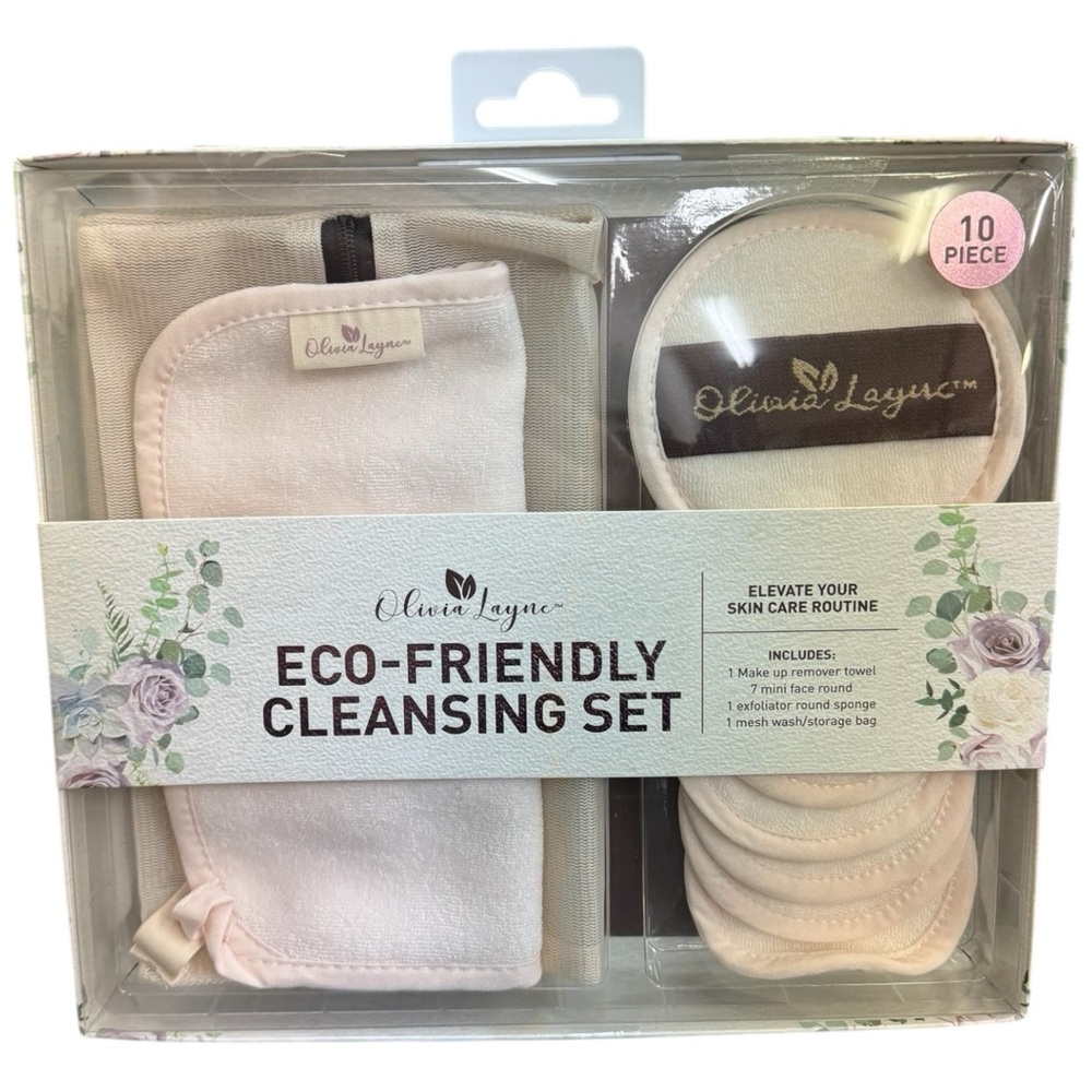 10-piece Eco-Friendly Bamboo Cotton Face Cleansing Kit NEW - Picture 4 of 6